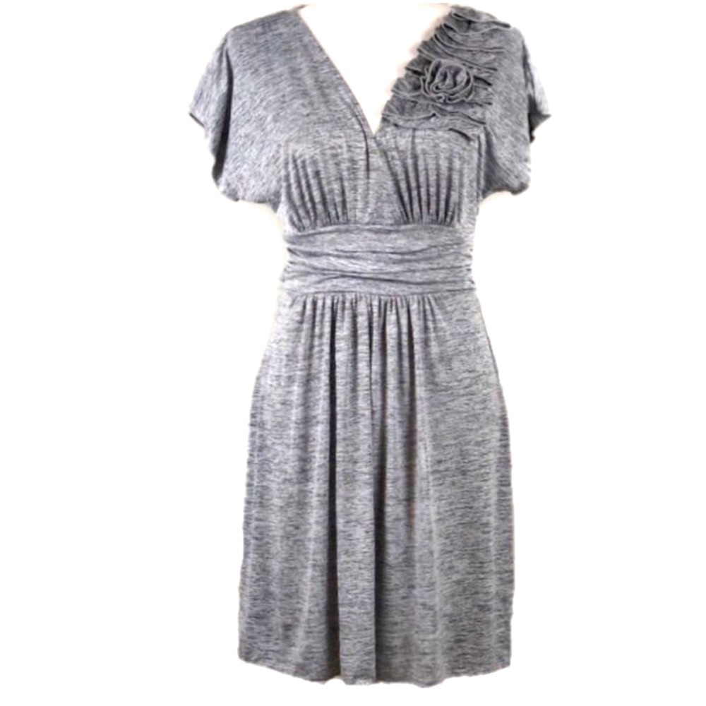 SPEECHLESS Romantic Feminine Rosette Short Sleeve Timeless Y2k Stretchy Dress M
